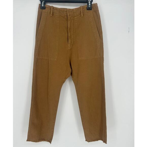 Nili Lotan Luna Drop Crotch Pant in Tawny - Picture 2 of 8